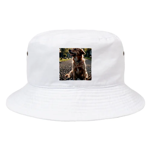 日の影に隠れる犬 dog sunshin opposite Bucket Hat