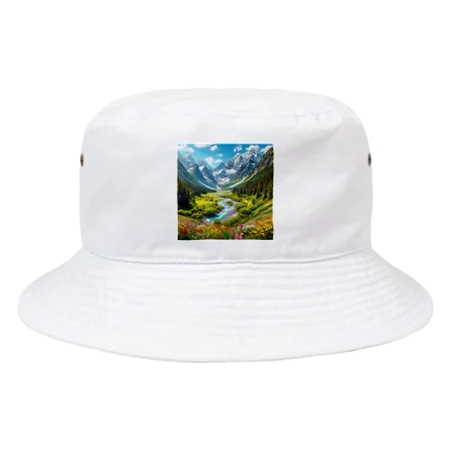 山間の風景 Bucket Hat