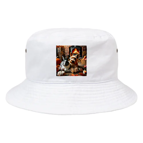 パンダうさぎとノーリッチテリア Bucket Hat