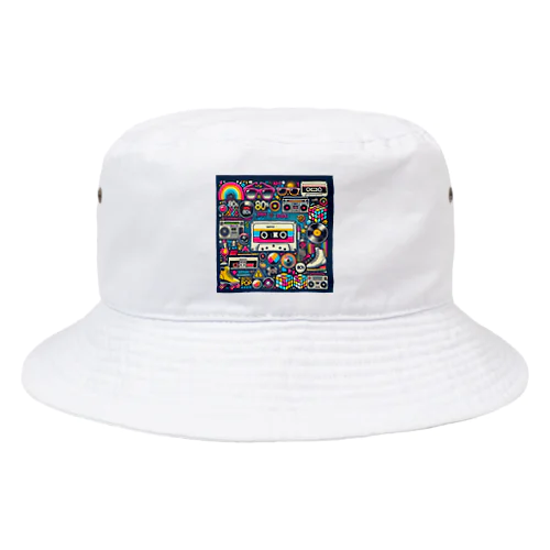 昭和レトロ80年代カセット Bucket Hat