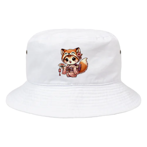 キュートなキツネコスチュームの子猫 Bucket Hat