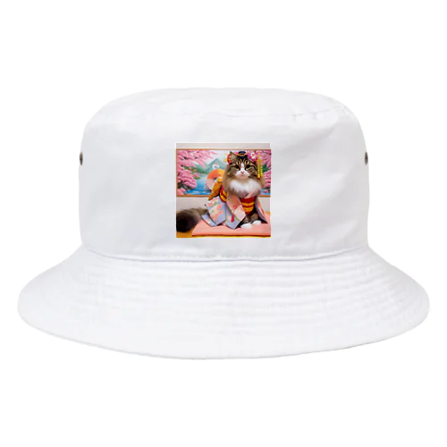 舞妓ネコおにゃん Bucket Hat