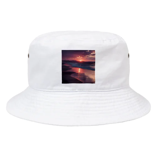 海辺の夕日 Bucket Hat