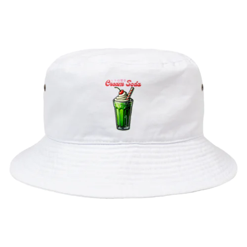 レトロ　クリームソーダ　メロン味 Bucket Hat