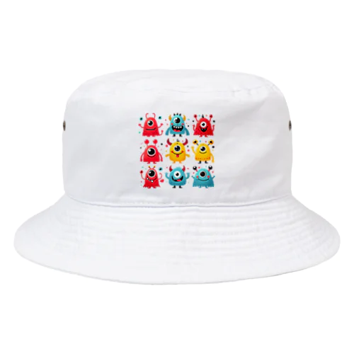 カラフルでキュートなモンスターたち Bucket Hat