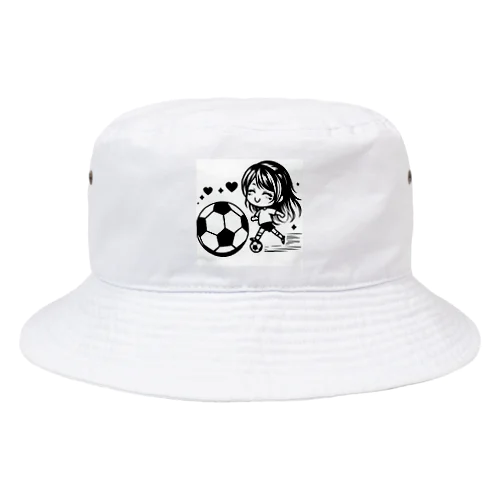 女の子サッカー Bucket Hat