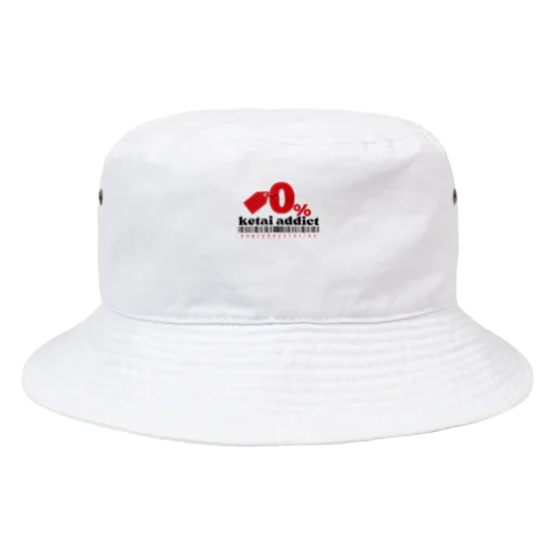 0% ketai addict タイポグラフィ グラフィックデザイン Bucket Hat