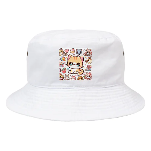 にゃんこたちのスイートワールド Bucket Hat