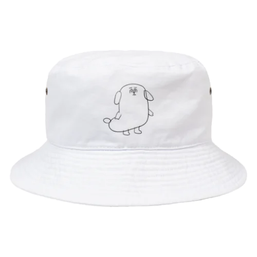 もじゃまる茫然　黒 Bucket Hat