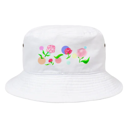 カーネーションと水玉模様 Bucket Hat