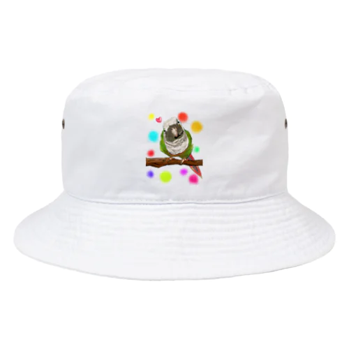 ホオミドリアカオウロコインコ フルカラー② Bucket Hat