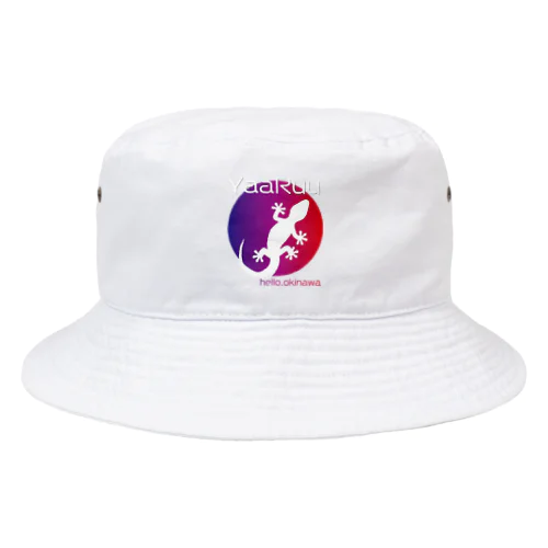 YaaRuuやもり(背プリント)グラデーション　[Hello!Okinawa]  Bucket Hat