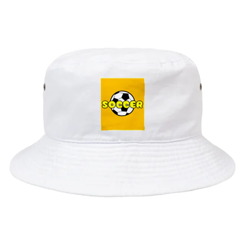 サッカーボール柄Tシャツ（黄色/白） Bucket Hat
