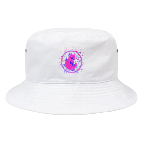 キツネ犬のお昼寝(pink) Bucket Hat