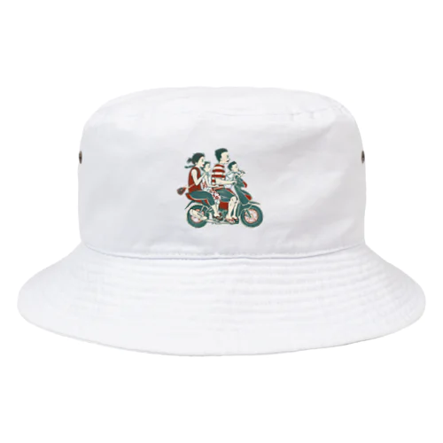 【バリの人々】バイク家族乗り Bucket Hat