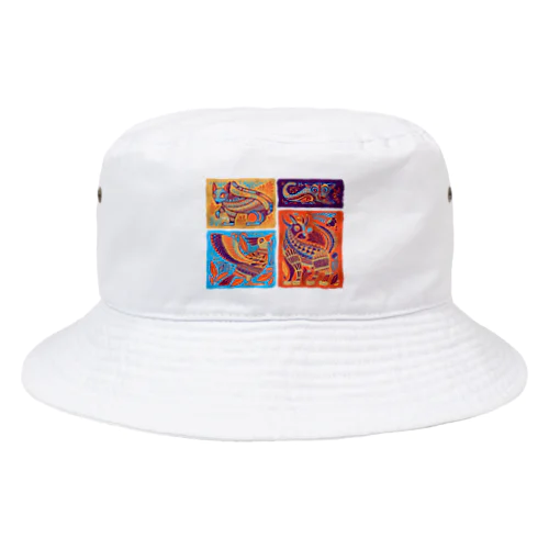 メキシコのアレブリヘス（オレンジ） Bucket Hat