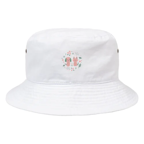 北欧風わんにゃん Bucket Hat