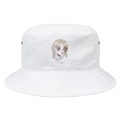 smoking girl(カラー) Bucket Hat