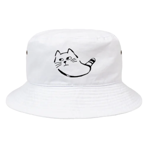 飼い主よ、何か用か？　モノクロ黒 Bucket Hat