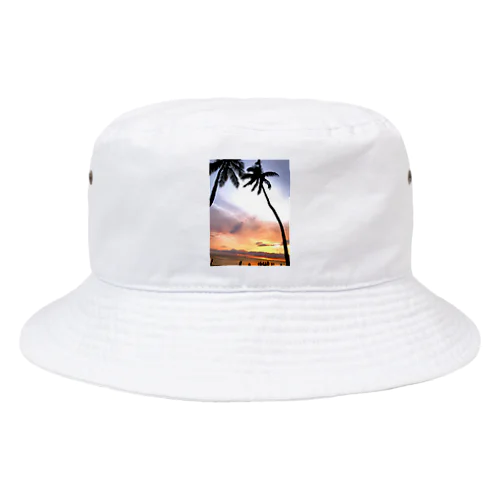 ヤシの木と夕日 第二弾 Bucket Hat