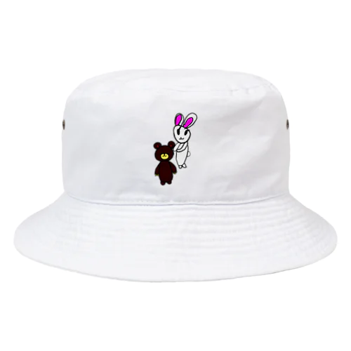 娘の絵シリーズ～rabbit＆bear～ Bucket Hat