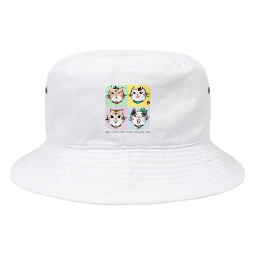 保護猫　名言１小さな愛 Bucket Hat