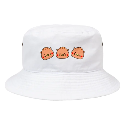 3匹のいのっちょさん Bucket Hat