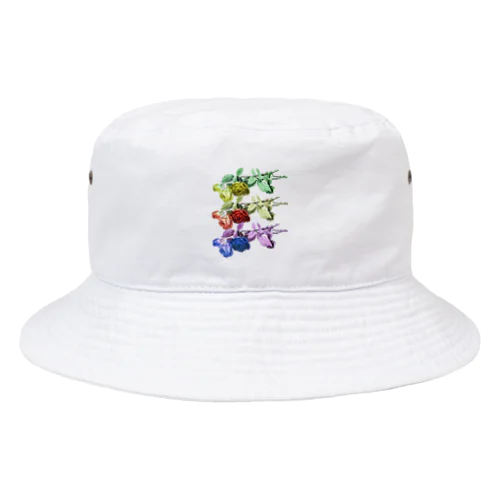 バラ_虹色_レインボー Bucket Hat