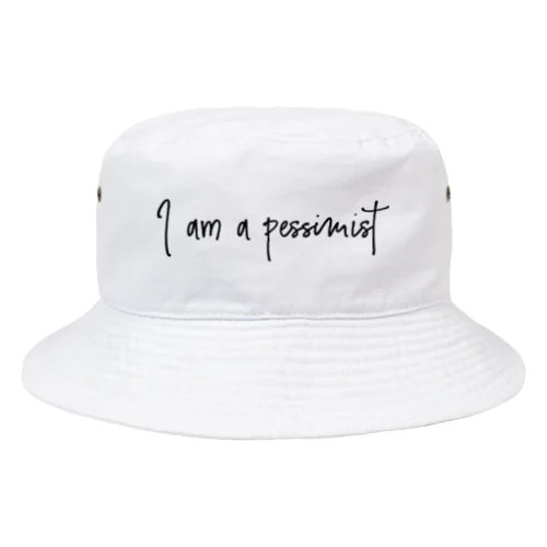 pessimist 黒文字 Bucket Hat