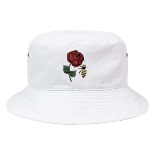 薔薇と蜂　ワンポイント Bucket Hat