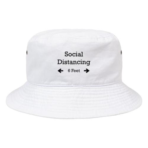 Social Distancing 6 Feet Bucket Hat
