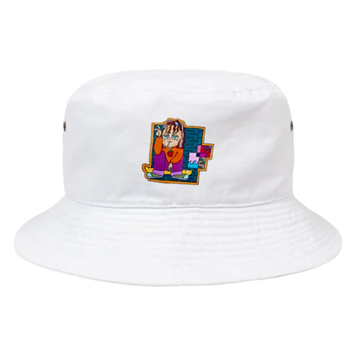 チリチリ頭のスケーター Bucket Hat