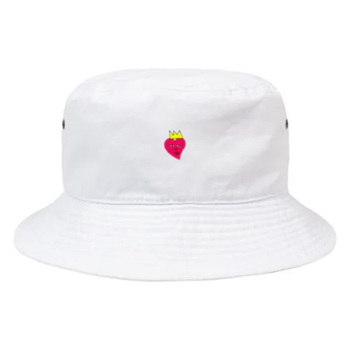 王冠付きのピンクハート Bucket Hat