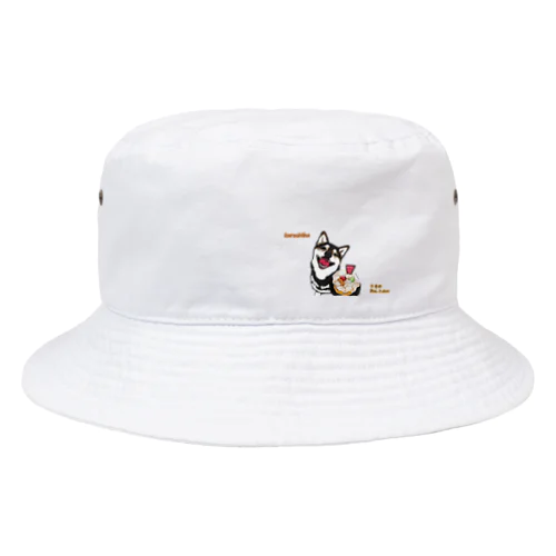 うちのわんこchanシリーズ　ケーキと笑顔　黒柴 Bucket Hat