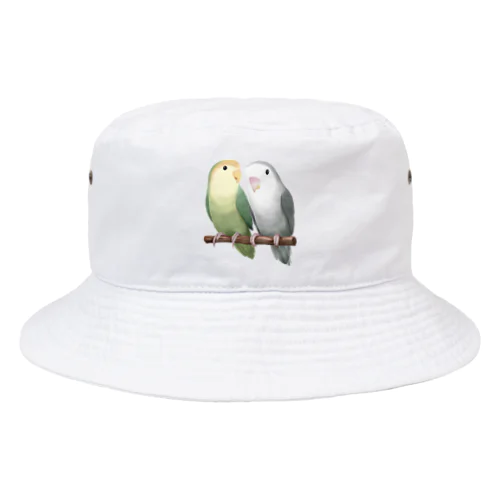 コザクラインコ　モーブとオリーブ【まめるりはことり】 Bucket Hat