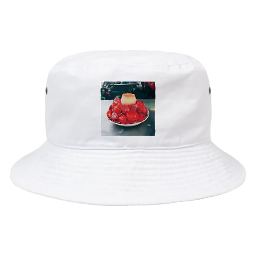 台湾台南のエモいかき氷バックプリントTシャツ Bucket Hat