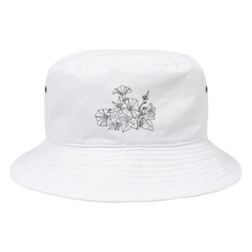 あさがお　モノクロ Bucket Hat