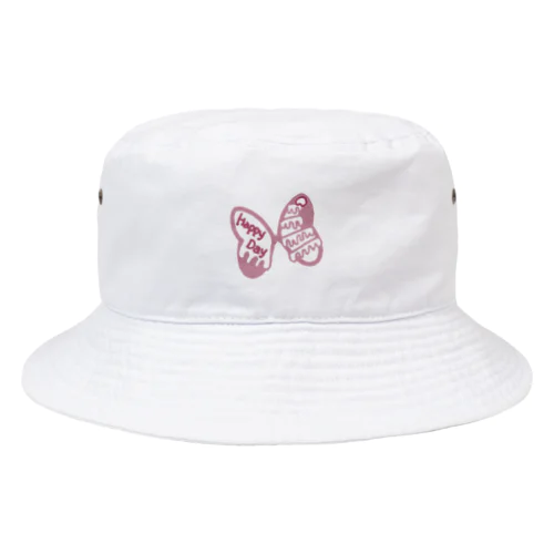 romantic mauve strawberry cake 🎀 ribbon Bucket Hat