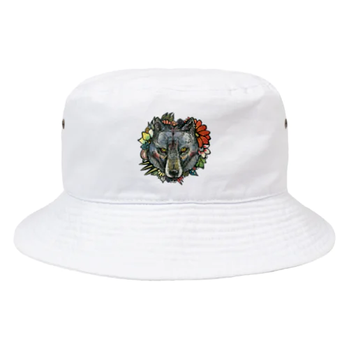 オオカミと花 Bucket Hat