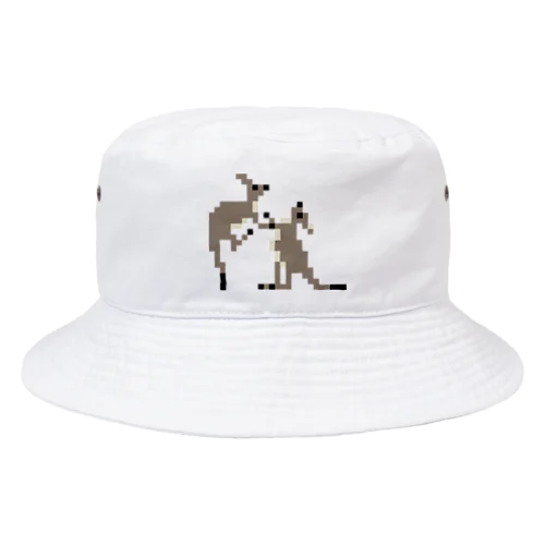 ドットカンガルー（ちびっこのけんか） Bucket Hat