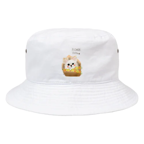 花束わんこ Bucket Hat