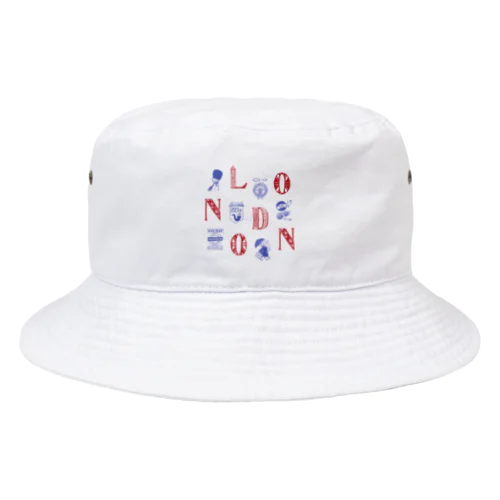 🌍 世界のまち 🇬🇧 イギリス・ロンドン (レッド) Bucket Hat