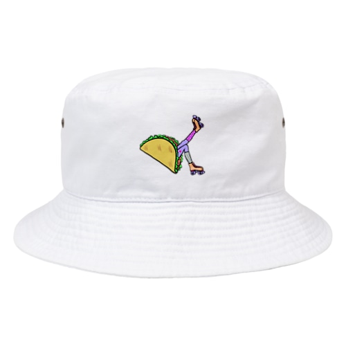 タコス　ローラースケート　ガール  TACOS ROLLER GIRL DOT 水玉　ドット　Tacos Rollerskate Rainbow Bucket Hat