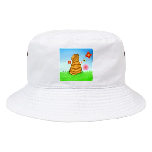 野原のトラ猫さん Bucket Hat