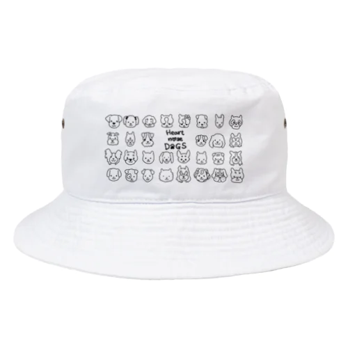 Heart nose DOGS（横長） Bucket Hat