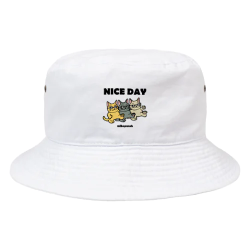 NICE DAY グラサンにゃんこ Bucket Hat