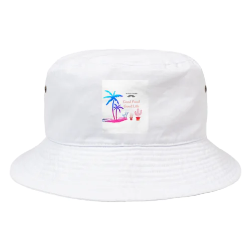 Me.Perez’s LOGO 南国🌴STYLE White Bucket Hat