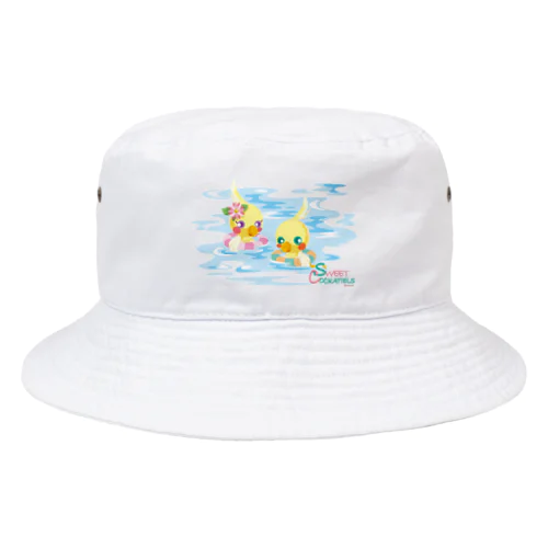 Sweet Cockatiels／浮き輪で海水浴 Bucket Hat