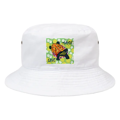 子亀のクサガメちゃん カラフル Bucket Hat