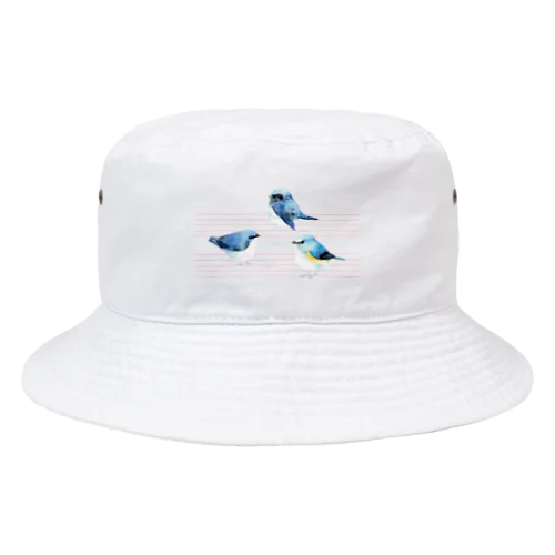 瑠璃三鳥 Bucket Hat